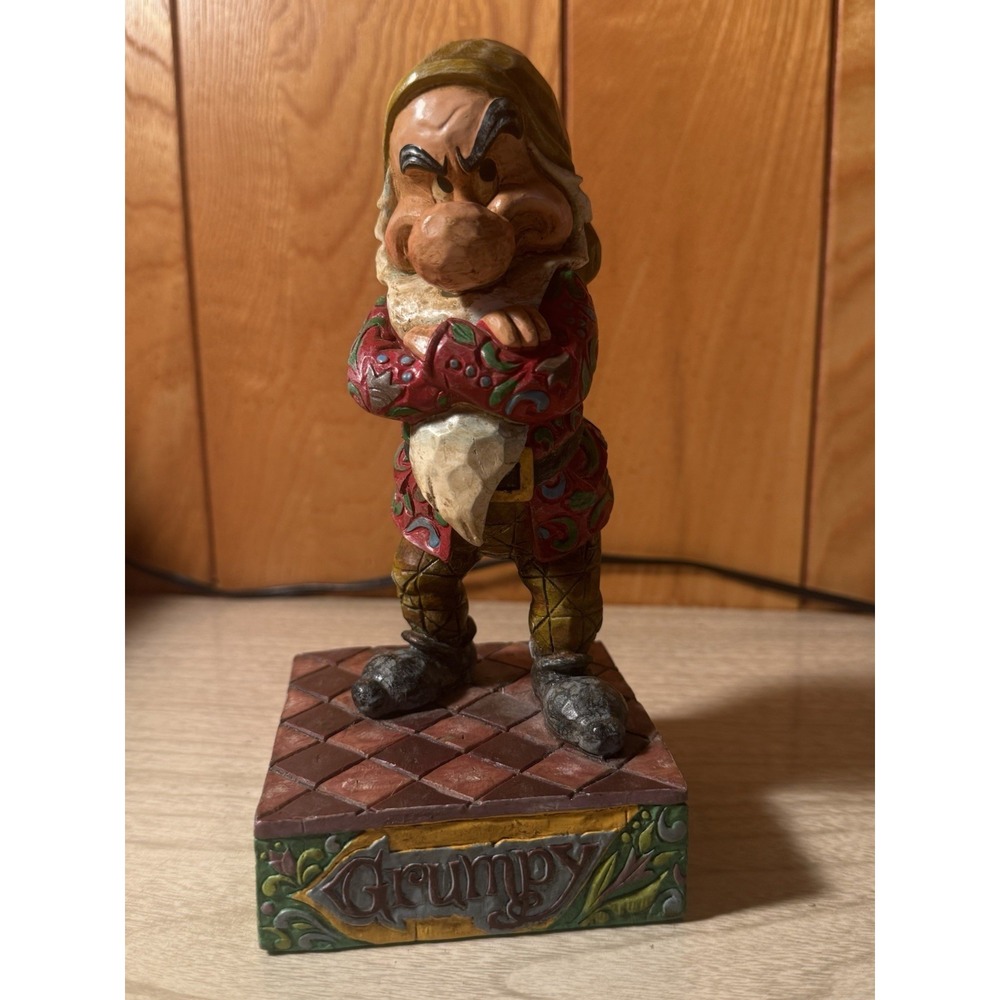 Jim Shore DISNEY TRADITIONS "It's all about the attitude" GRUMPY Statue #4005216